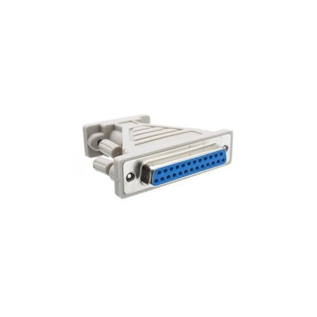 Cable Wholesale Serial / AT Modem Adapter, DB9 Male to DB25 Female 30D1-05200